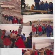 1993 Dec Raising Refurbished Cross on Ob Hill